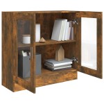 vidaXL Dulap cu vitrină, stejar fumuriu 82,5x30,5x80 cm lemn prelucrat vidaXL Dulap cu vitrină, stejar fumuriu 82,5x30,5x80 cm lemn prelucrat