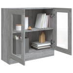 vidaXL Dulap cu vitrină, gri sonoma, 82,5x30,5x80 cm, lemn prelucrat vidaXL Dulap cu vitrină, gri sonoma, 82,5x30,5x80 cm, lemn prelucrat