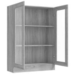vidaXL Dulap vitrină, gri sonoma, 82,5x30,5x115 cm, lemn prelucrat