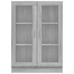 vidaXL Dulap vitrină, gri sonoma, 82,5x30,5x115 cm, lemn prelucrat