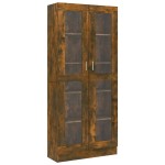 vidaXL Dulap vitrină stejar fumuriu 82,5x30,5x185,5 cm lemn prelucrat