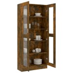 vidaXL Dulap vitrină stejar fumuriu 82,5x30,5x185,5 cm lemn prelucrat