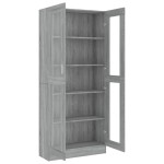 vidaXL Dulap vitrină, gri sonoma, 82,5x30,5x185,5 cm, lemn prelucrat