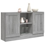 vidaXL Servantă, sonoma gri, 120x30,5x70 cm, lemn prelucrat