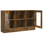 vidaXL Dulap vitrină, stejar fumuriu, 120x30,5x70 cm, lemn prelucrat vidaXL Dulap vitrină, stejar fumuriu, 120x30,5x70 cm, lemn prelucrat