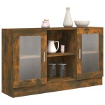 vidaXL Dulap vitrină, stejar fumuriu, 120x30,5x70 cm, lemn prelucrat vidaXL Dulap vitrină, stejar fumuriu, 120x30,5x70 cm, lemn prelucrat