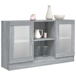 vidaXL Dulap vitrină, gri sonoma, 120x30,5x70 cm, lemn prelucrat