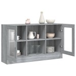 vidaXL Dulap vitrină, gri sonoma, 120x30,5x70 cm, lemn prelucrat