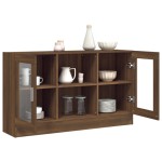 vidaXL Dulap vitrină, stejar maro, 120x30,5x70 cm, lemn prelucrat vidaXL Dulap vitrină, stejar maro, 120x30,5x70 cm, lemn prelucrat
