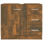 vidaXL Dulap de chiuvetă, stejar fumuriu, 63x30x54 cm, lemn prelucrat vidaXL Dulap de chiuvetă, stejar fumuriu, 63x30x54 cm, lemn prelucrat