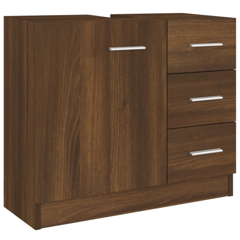 vidaXL Dulap de chiuvetă, stejar maro, 63x30x54 cm, lemn prelucrat