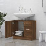 vidaXL Dulap de chiuvetă, stejar maro, 63x30x54 cm, lemn prelucrat vidaXL Dulap de chiuvetă, stejar maro, 63x30x54 cm, lemn prelucrat