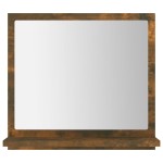 vidaXL Oglindă de baie, stejar fumuriu, 40x10,5x37 cm, lemn prelucrat