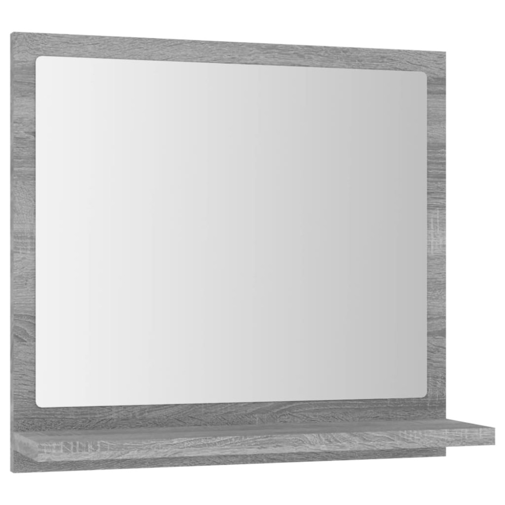 vidaXL Oglindă de baie, gri sonoma, 40x10,5x37 cm, lemn compozit