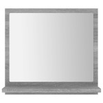 vidaXL Oglindă de baie, gri sonoma, 40x10,5x37 cm, lemn compozit