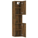 vidaXL Dulap de baie, stejar fumuriu, 30x30x130 cm, lemn prelucrat vidaXL Dulap de baie, stejar fumuriu, 30x30x130 cm, lemn prelucrat