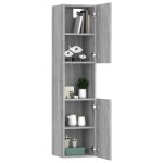 vidaXL Dulap de baie, sonoma gri, 30x30x130 cm, lemn prelucrat vidaXL Dulap de baie, sonoma gri, 30x30x130 cm, lemn prelucrat