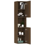 vidaXL Dulap de baie, stejar maro, 30x30x130 cm, lemn prelucrat vidaXL Dulap de baie, stejar maro, 30x30x130 cm, lemn prelucrat