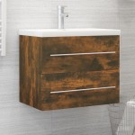 vidaXL Dulap chiuvetă, stejar fumuriu, 60x38,5x48 cm, lemn prelucrat vidaXL Dulap chiuvetă, stejar fumuriu, 60x38,5x48 cm, lemn prelucrat