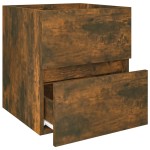 vidaXL Dulap chiuvetă, stejar fumuriu, 41x38,5x45 cm, lemn prelucrat vidaXL Dulap chiuvetă, stejar fumuriu, 41x38,5x45 cm, lemn prelucrat