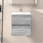 vidaXL Dulap de chiuvetă, sonoma gri, 41x38,5x45 cm, lemn prelucrat vidaXL Dulap de chiuvetă, sonoma gri, 41x38,5x45 cm, lemn prelucrat