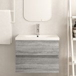 vidaXL Dulap de chiuvetă, sonoma gri, 60x38,5x45 cm, lemn prelucrat vidaXL Dulap de chiuvetă, sonoma gri, 60x38,5x45 cm, lemn prelucrat