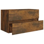 vidaXL Dulap chiuvetă, stejar fumuriu, 80x38,5x45 cm, lemn prelucrat