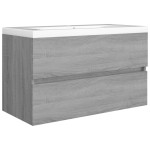 vidaXL Dulap chiuvetă, sonoma gri, 80x38,5x45 cm, lemn prelucrat