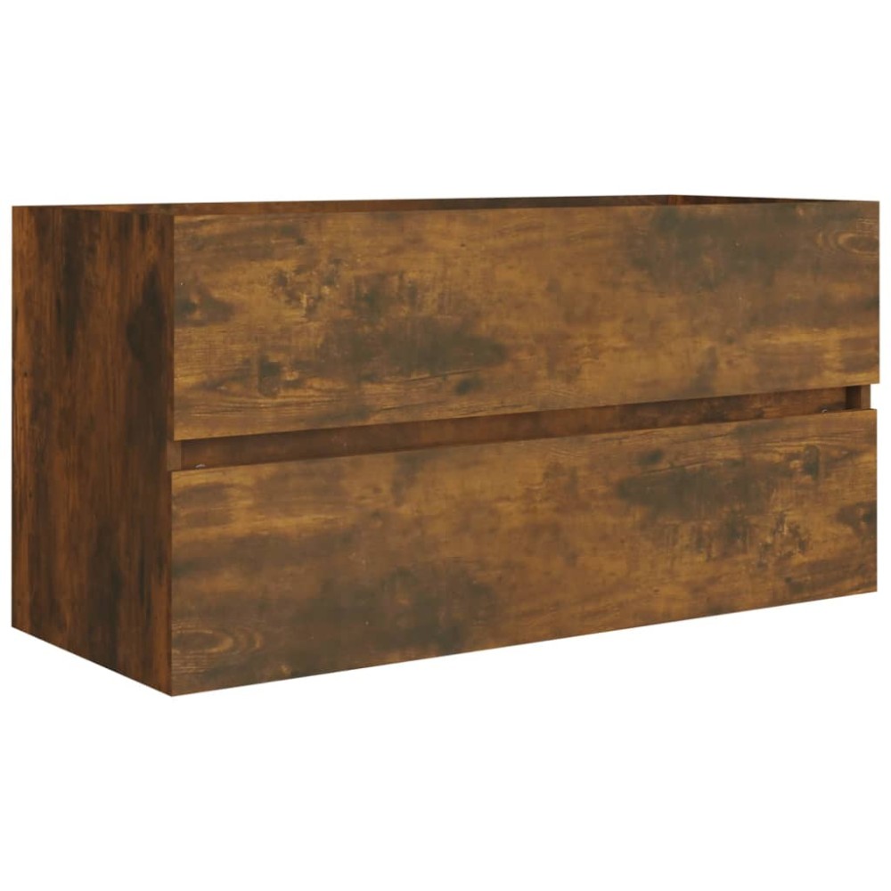 vidaXL Dulap chiuvetă, stejar fumuriu, 90x38,5x45 cm, lemn prelucrat