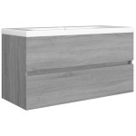 vidaXL Dulap de chiuvetă, sonoma gri, 90x38,5x45 cm, lemn prelucrat vidaXL Dulap de chiuvetă, sonoma gri, 90x38,5x45 cm, lemn prelucrat