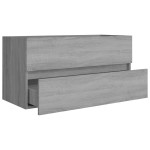 vidaXL Dulap de chiuvetă, sonoma gri, 90x38,5x45 cm, lemn prelucrat vidaXL Dulap de chiuvetă, sonoma gri, 90x38,5x45 cm, lemn prelucrat