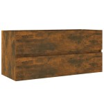 vidaXL Dulap chiuvetă, stejar fumuriu, 100x38,5x45 cm, lemn prelucrat