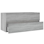 vidaXL Dulap de chiuvetă, sonoma gri, 100x38,5x45 cm, lemn prelucrat vidaXL Dulap de chiuvetă, sonoma gri, 100x38,5x45 cm, lemn prelucrat