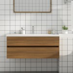 vidaXL Dulap chiuvetă, stejar maro, 100x38,5x45 cm, lemn prelucrat vidaXL Dulap chiuvetă, stejar maro, 100x38,5x45 cm, lemn prelucrat