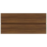 vidaXL Dulap chiuvetă, stejar maro, 100x38,5x45 cm, lemn prelucrat vidaXL Dulap chiuvetă, stejar maro, 100x38,5x45 cm, lemn prelucrat