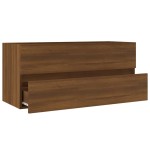 vidaXL Dulap chiuvetă, stejar maro, 100x38,5x45 cm, lemn prelucrat vidaXL Dulap chiuvetă, stejar maro, 100x38,5x45 cm, lemn prelucrat