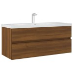vidaXL Dulap chiuvetă, stejar maro, 100x38,5x45 cm, lemn prelucrat vidaXL Dulap chiuvetă, stejar maro, 100x38,5x45 cm, lemn prelucrat