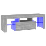 vidaXL Comodă TV cu lumini LED, gri sonoma, 120x35x40 cm vidaXL Comodă TV cu lumini LED, gri sonoma, 120x35x40 cm