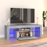 vidaXL Comodă TV cu lumini LED, gri sonoma, 120x35x40 cm vidaXL Comodă TV cu lumini LED, gri sonoma, 120x35x40 cm