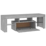 vidaXL Comodă TV cu lumini LED, gri sonoma, 120x35x40 cm vidaXL Comodă TV cu lumini LED, gri sonoma, 120x35x40 cm