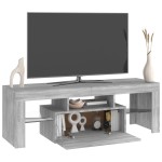 vidaXL Comodă TV cu lumini LED, gri sonoma, 120x35x40 cm vidaXL Comodă TV cu lumini LED, gri sonoma, 120x35x40 cm