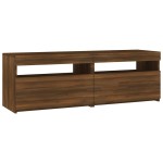 vidaXL Comodă TV cu lumini LED, stejar maro, 120x35x40 cm