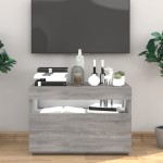 vidaXL Comodă TV cu lumini LED, gri sonoma, 60x35x40 cm vidaXL Comodă TV cu lumini LED, gri sonoma, 60x35x40 cm