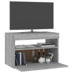vidaXL Comodă TV cu lumini LED, gri sonoma, 60x35x40 cm vidaXL Comodă TV cu lumini LED, gri sonoma, 60x35x40 cm