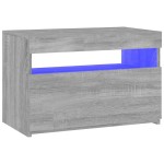 vidaXL Comodă TV cu lumini LED, gri sonoma, 60x35x40 cm vidaXL Comodă TV cu lumini LED, gri sonoma, 60x35x40 cm