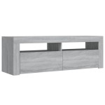 vidaXL Comodă TV cu lumini LED, gri sonoma, 120x35x40 cm vidaXL Comodă TV cu lumini LED, gri sonoma, 120x35x40 cm