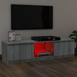 vidaXL Comodă TV cu lumini LED, gri sonoma, 120x30x36 cm vidaXL Comodă TV cu lumini LED, gri sonoma, 120x30x36 cm