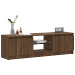 vidaXL Comodă TV cu lumini LED, stejar maro, 120x30x36 cm