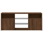 vidaXL Comodă TV cu lumini LED, stejar maro, 120x30x50 cm