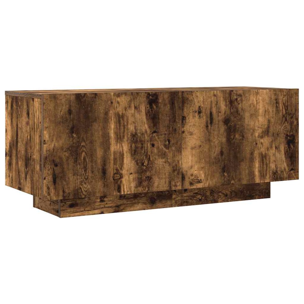 vidaXL Comodă TV, stejar fumuriu, 100x35x40 cm, lemn prelucrat